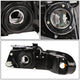 D-Motoring - Headlights - Black Housing - Amber Corner - Plug-n-Play - Pair - Dodge Caravan / Grand Caravan / Chrysler Town & Country - 4