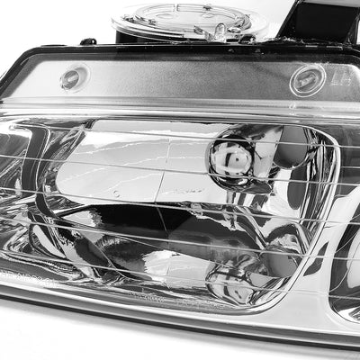D-Motoring - Headlights - Chrome Housing - Amber Corner - Plug-n-Play - Pair - Dodge Caravan / Grand Caravan / Chrysler Town & Country - 3