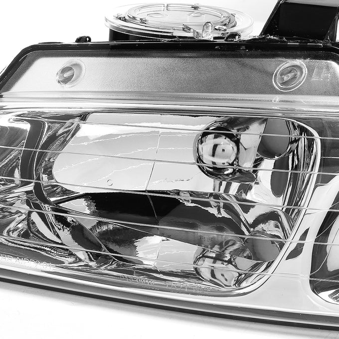D-Motoring - Headlights - Chrome Housing - Amber Corner - Plug-n-Play - Pair - Dodge Caravan / Grand Caravan / Chrysler Town & Country - 3