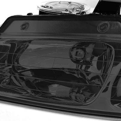 D-Motoring - Headlights - Smoked Lens - Clear Corner - Plug-n-Play - Pair - Chrysler Town & Country / Dodge Caravan / Grand Caravan / Plymouth Voyager - 3