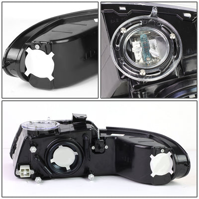 D-Motoring - Headlights - Smoked Lens - Clear Corner - Plug-n-Play - Pair - Chrysler Town & Country / Dodge Caravan / Grand Caravan / Plymouth Voyager - 5