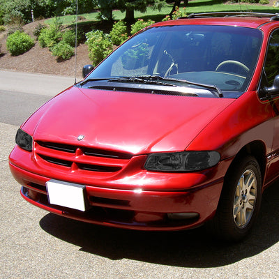 D-Motoring - Headlights - Smoked Lens - Clear Corner - Plug-n-Play - Pair - Chrysler Town & Country / Dodge Caravan / Grand Caravan / Plymouth Voyager - 6