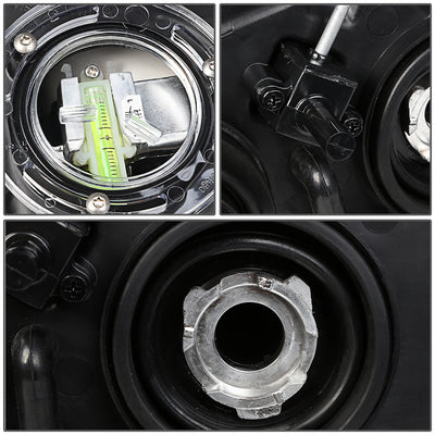 D-Motoring - Headlights - Chrome Housing - Clear Lens - Amber Corner - Projector - Plug-n-Play - Pair - Chrysler Town & Country / Dodge Caravan / Grand Caravan / Plymouth Voyager - 5