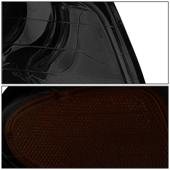D-Motoring - Headlights - Smoked Lens - Amber Corner - Projector - Plug-n-Play - Pair - Chrysler Town & Country / Dodge Caravan / Grand Caravan / Plymouth Voyager - 4
