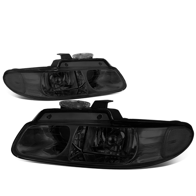 D-Motoring - Headlights - Smoked Lens - Clear Corner - Projector - Plug-n-Play - Pair - Chrysler Town & Country / Dodge Caravan / Grand Caravan / Plymouth Voyager - 1
