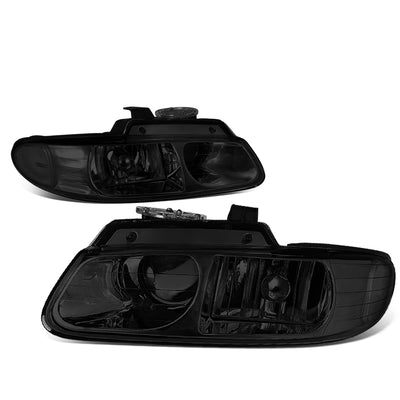 D-Motoring - Headlights - Smoked Lens - Clear Corner - Projector - Plug-n-Play - Pair - Chrysler Town & Country / Dodge Caravan / Grand Caravan / Plymouth Voyager - 4