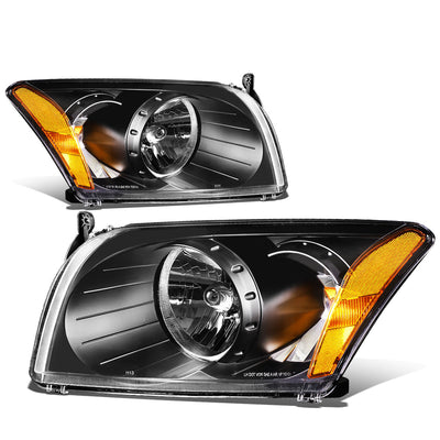 D-Motoring - Headlights - Black Housing - Amber Corner - Plug-n-Play - Pair - 07-12 Dodge Caliber - 1