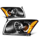 D-Motoring - Headlights - Black Housing - Amber Corner - Plug-n-Play - Pair - 07-12 Dodge Caliber - 1