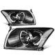 D-Motoring - Headlights - Black Housing - Clear Corner - Plug-n-Play - Pair - 07-12 Dodge Caliber - 1
