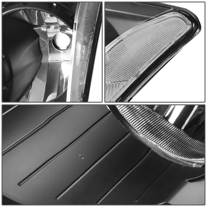 D-Motoring - Headlights - Black Housing - Clear Corner - Plug-n-Play - Pair - 07-12 Dodge Caliber - 3