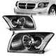 07-12 Dodge Caliber Headlights - Black Housing - Clear Corner - Plug-n-Play - Pair
