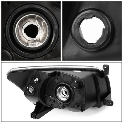 D-Motoring - Headlights - Smoked Lens - Clear Corner - Plug-n-Play - Pair - 07-12 Dodge Caliber - 4
