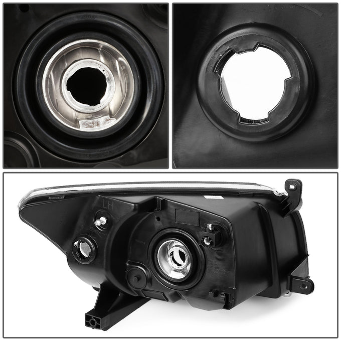 D-Motoring - Headlights - Smoked Lens - Clear Corner - Plug-n-Play - Pair - 07-12 Dodge Caliber - 4