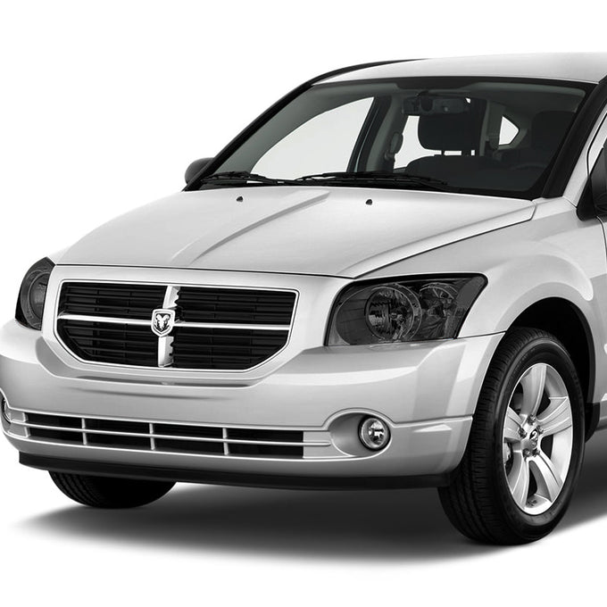 D-Motoring - Headlights - Smoked Lens - Clear Corner - Plug-n-Play - Pair - 07-12 Dodge Caliber - 5