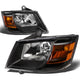 D-Motoring - Headlights - Black Housing - Amber Corner - Plug-n-Play - Pair - 08-10 Dodge Grand Caravan - 1