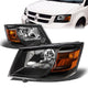 08-10 Dodge Grand Caravan Headlights - Black Housing - Amber Corner - Plug-n-Play - Pair