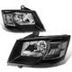 D-Motoring - Headlights - Black Housing - Clear Corner - Plug-n-Play - Pair - 08-10 Dodge Grand Caravan - 1