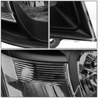 D-Motoring - Headlights - Black Housing - Clear Corner - Plug-n-Play - Pair - 08-10 Dodge Grand Caravan - 4