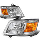 D-Motoring - Headlights - Chrome Housing - Clear Lens - Amber Corner - Plug-n-Play - Pair - 08-10 Dodge Grand Caravan - 1