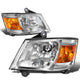 D-Motoring - Headlights - Chrome Housing - Clear Lens - Amber Corner - Plug-n-Play - Pair - 08-10 Dodge Grand Caravan - 4
