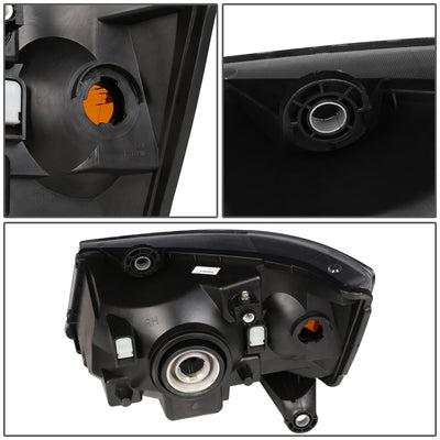 D-Motoring - Headlights - Chrome Housing - Clear Lens - Amber Corner - Plug-n-Play - Pair - 08-10 Dodge Grand Caravan - 5
