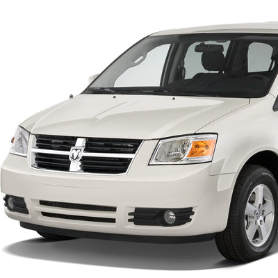 D-Motoring - Headlights - Chrome Housing - Clear Lens - Amber Corner - Plug-n-Play - Pair - 08-10 Dodge Grand Caravan - 6