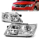 09-18 Dodge Journey Headlights - Chrome Housing - Clear Corner - Plug-n-Play - Pair