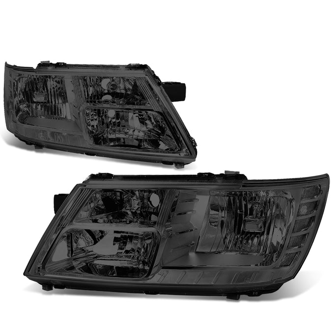 D-Motoring - 09-17 Dodge Journey Headlights - Chrome Housing - Clear Lens - Clear Corner - Plug-n-Play - Pair - 1
