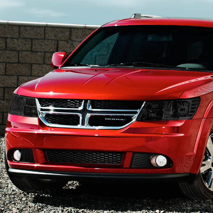 D-Motoring - 09-17 Dodge Journey Headlights - Chrome Housing - Clear Lens - Clear Corner - Plug-n-Play - Pair - 7