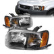 01-04 Ford Escape Headlights - Black Housing - Amber Corner - Plug-n-Play - Pair