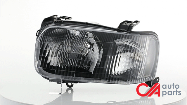 D-Motoring - Headlights - Black Housing - Clear Corner - Plug-n-Play - Pair - 01-04 Ford Escape - 2