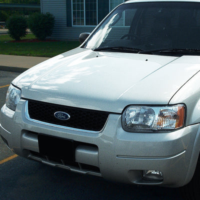 D-Motoring - Headlights - Chrome Housing - Clear Lens - Amber Corner - Plug-n-Play - Pair - 01-04 Ford Escape - 5