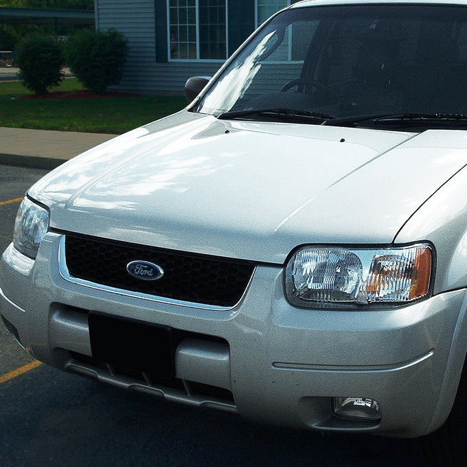 D-Motoring - Headlights - Chrome Housing - Clear Lens - Amber Corner - Plug-n-Play - Pair - 01-04 Ford Escape - 5
