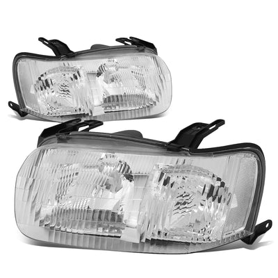 D-Motoring - Headlights - Chrome Housing - Clear Corner - Plug-n-Play - Pair - 01-04 Ford Escape - 1
