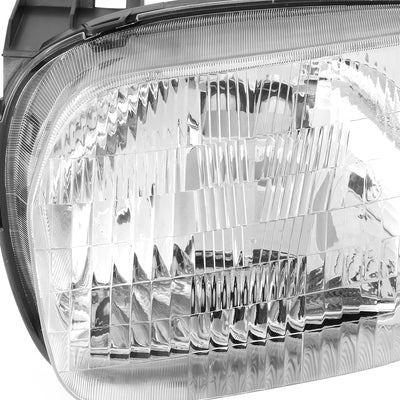 D-Motoring - Headlights - Chrome Housing - Clear Corner - Plug-n-Play - Pair - 01-04 Ford Escape - 3