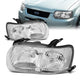 01-04 Ford Escape Headlights - Chrome Housing - Clear Corner - Plug-n-Play - Pair