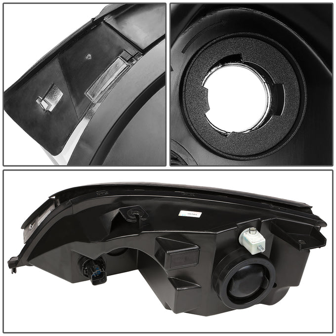D-Motoring - Headlights - Smoked Lens - Clear Corner - Plug-n-Play - Pair - 05-07 Ford Focus - 5