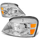D-Motoring - Headlights - Chrome Housing - Clear Lens - Amber Corner - Plug-n-Play - Pair - Ford Freestar / Mercury Monterey - 1