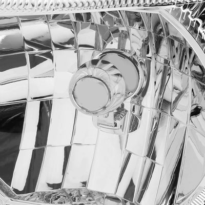 D-Motoring - Headlights - Chrome Housing - Clear Lens - Amber Corner - Plug-n-Play - Pair - Ford Freestar / Mercury Monterey - 2