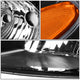 D-Motoring - Headlights - Black Housing - Clear Lens - Amber Corner - Plug-n-Play - Pair - 00-07 Ford Taurus - 4