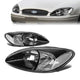00-07 Ford Taurus Headlights - Black Housing - Clear Lens - Clear Corner - Plug-n-Play - Pair