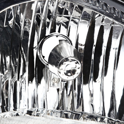 D-Motoring - Headlights - Chrome Housing - Clear Corner - Plug-n-Play - Pair - 00-07 Ford Taurus - 2