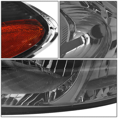 D-Motoring - Headlights - Smoked Lens - Amber Corner - Plug-n-Play - Pair - 00-07 Ford Taurus - 3