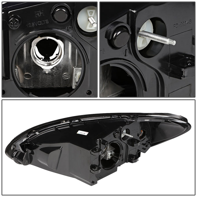 D-Motoring - Headlights - Smoked Lens - Clear Corner - Plug-n-Play - Pair - 00-07 Ford Taurus - 5