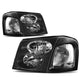 D-Motoring - Headlights - Black Housing - Clear Corner - Plug-n-Play - Pair - 02-09 GMC Envoy - 1