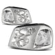 D-Motoring - Headlights - Chrome Housing - Clear Corner - Plug-n-Play - Pair - 02-09 GMC Envoy - 1