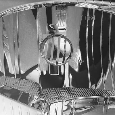 D-Motoring - Headlights - Chrome Housing - Clear Corner - Plug-n-Play - Pair - 02-09 GMC Envoy - 3