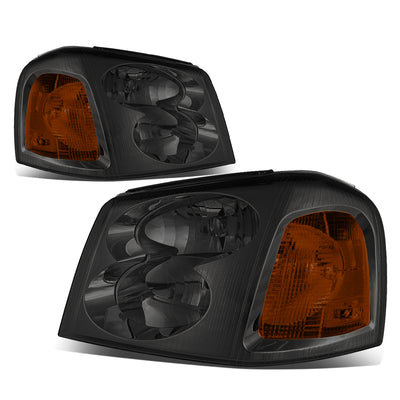 D-Motoring - Headlights - Smoked Lens - Plug-n-Play - Pair - 02-09 GMC Envoy - 1