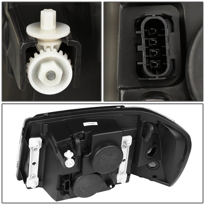 D-Motoring - Headlights - Smoked Lens - Plug-n-Play - Pair - 02-09 GMC Envoy - 4