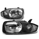 D-Motoring - Headlights - Black Housing - Plug-n-Play - Pair - 03-05 Chevrolet Cavalier - 1